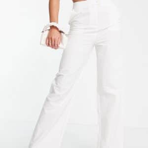 4th & Reckless Tall - Hvide bukser med knapper - Del af sæt