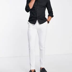 ASOS DESIGN - Hvide elegante super skinny-bukser