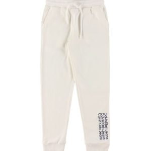Calvin Klein Sweatpants - HWK - Recycled - Greige - 6 år (116) - Calvin Klein Bukser - Bomuld