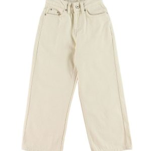 Grunt Jeans - Wide Leg - Hvid Denim - 8 år (128) - Grunt Bukser - Jeans