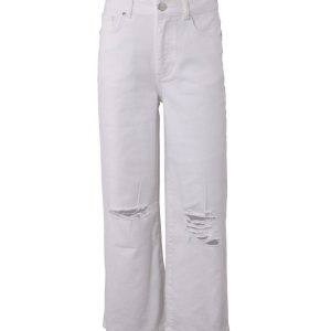 Hound Jeans - Wide Denim w. Holes - Off White - 10 år (140) - Hound Bukser - Jeans