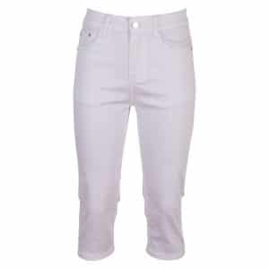 Dame capri bukser m. stretch - Hvid - Størrelse 44