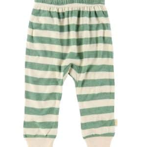 CeLaVi Bukser - Elm Green m. Striber - 1 år (80) - CeLaVi Bukser - Bomuld