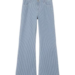 LMTD Bukser - Bootcut - NlfNicky - Light Blue Denim m. Sriber