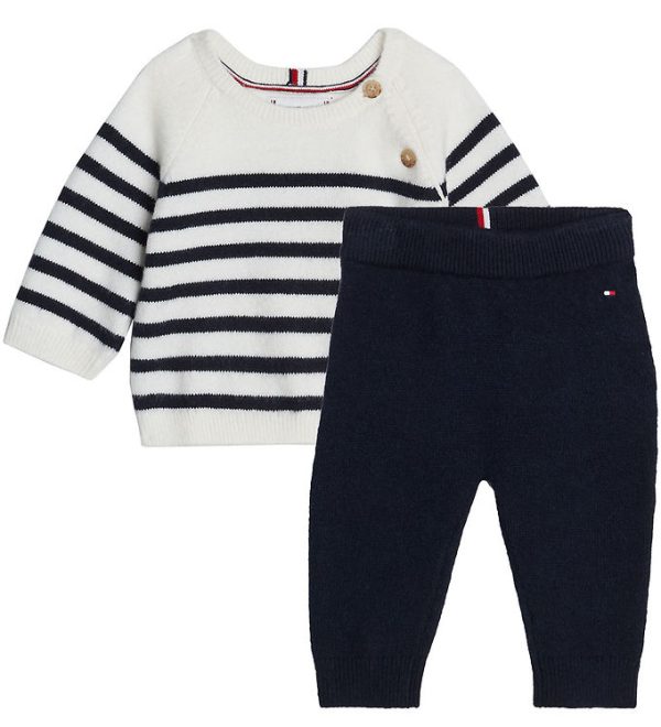 Tommy Hilfiger Sæt - Bluse/Bukser - Desert Sky/Stripe