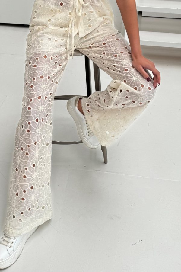 Continue - Bukser - Roberta Lace - Off White