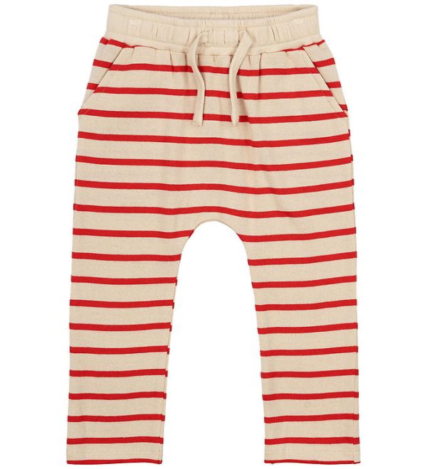 The New Siblings Bukser - Strik - TnstNat - Poppy Red Striped