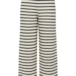 Pieces - Bukser - Penna Mw Straight Knit Pants - Whitecap Gray